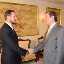 Crown Prince Haakon meets with the President of Mongolia Mr. N. Enkhbayar (Photo: D. Rentsendorj, Montsame news agency)
